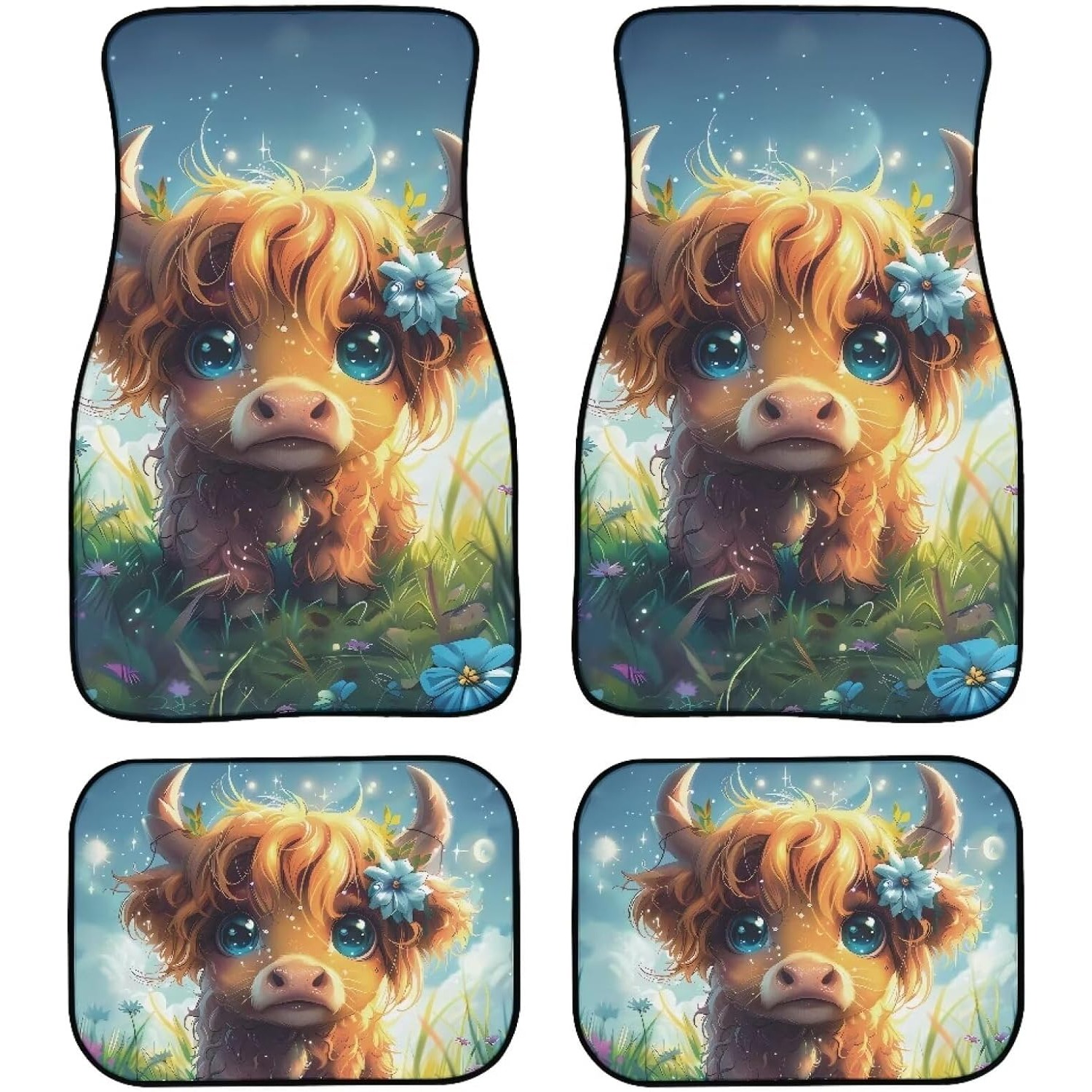 Cow Mat Rubber - Urocze dywaniki samochodowe z motywem krowy
